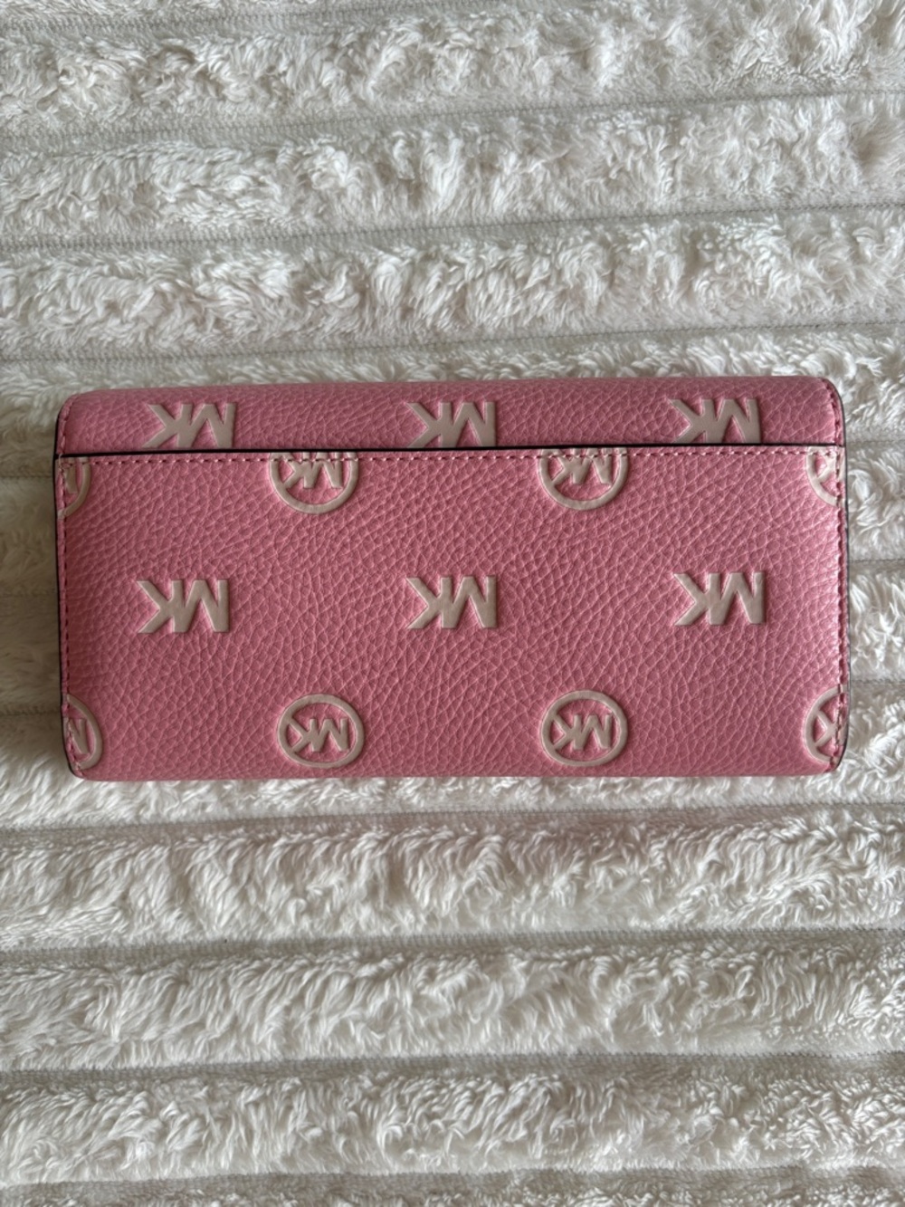 Michael Kors Pink MK Logo Envelope Wallet with Gold Accent - Picture 2 of 7